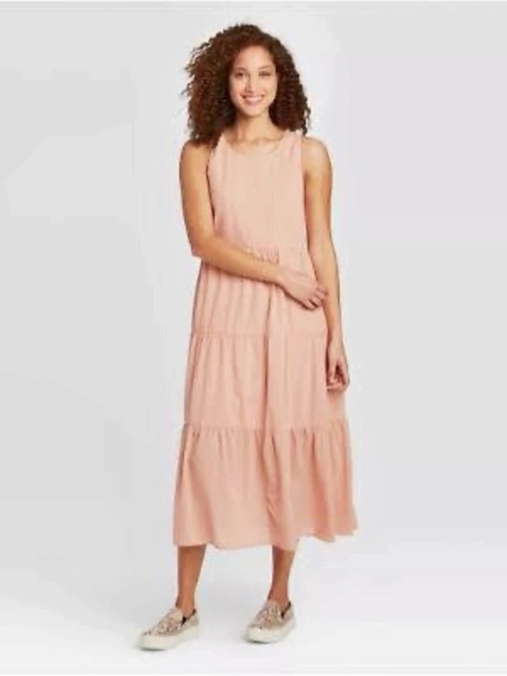 A New Day Sleeveless Tiered Midi Dress. Size XS - Picture 1 of 6